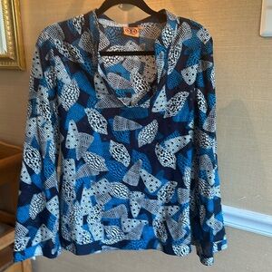 Tory Burch Sea Shells with Sparkling Blue Sequins.